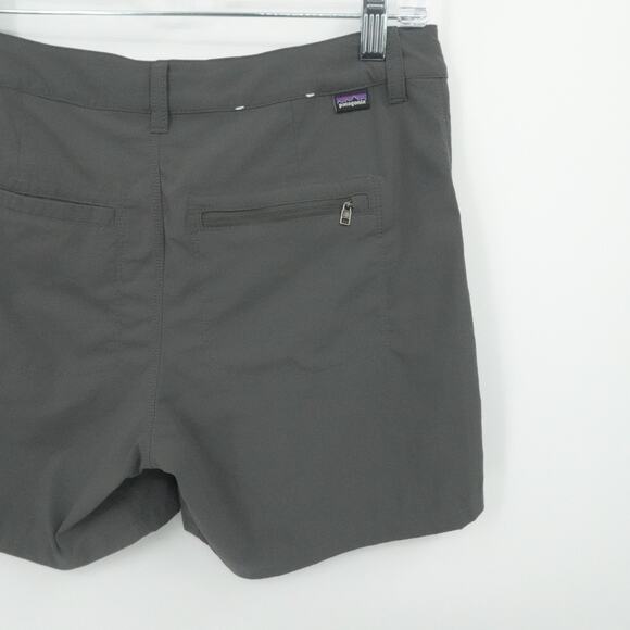 Patagonia Shorts Womens 6 Gray Quandary Outdoor Trail Hiking Stretch Zip Pocket - Picture 11 of 15
